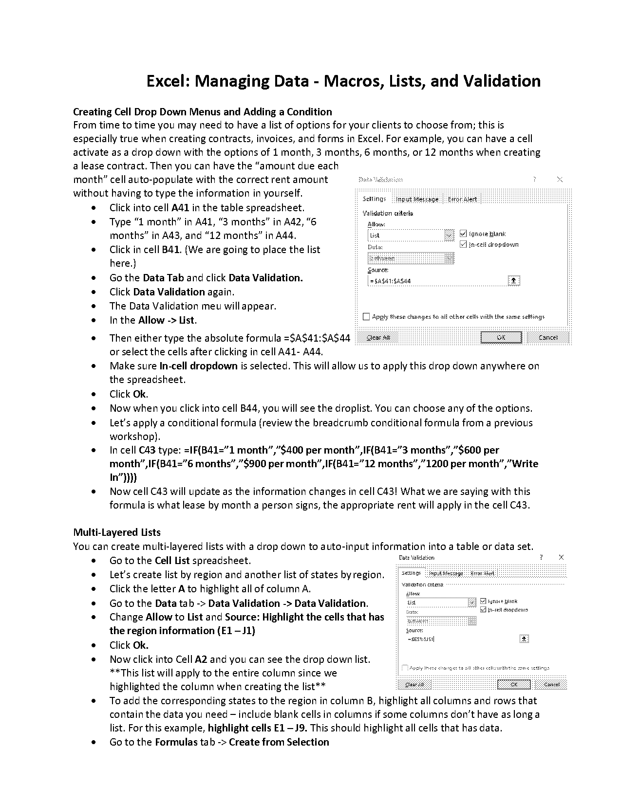 how to reference a macro in cell validation